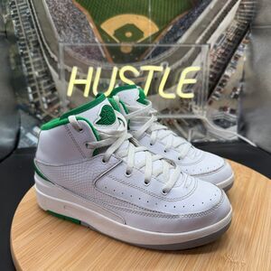 Nike Air Jordan 2 Retro (PS) Lucky Green Sz 1Y